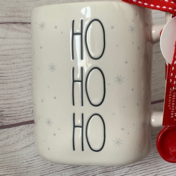 Rae Dunn North Pole Christmas Coffee Mug with Pole Spoon Ho Ho Ho Snowflake - Picture 10 of 13